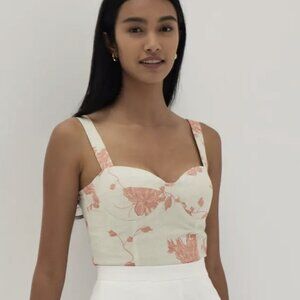 Love Bonito Janet Padded Bustier Top in Prosperous Blooms size MD